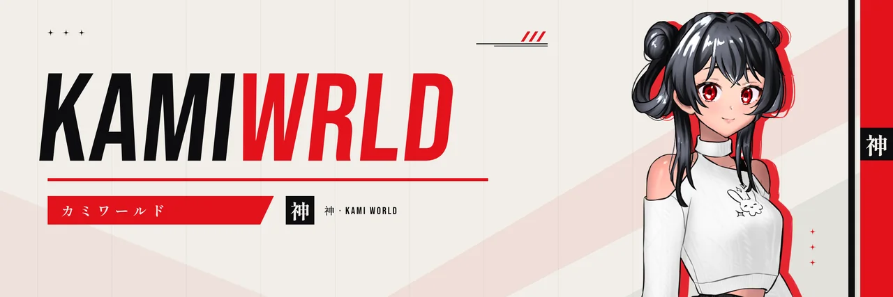 The official KAMIWRLD banner featuring Lumi